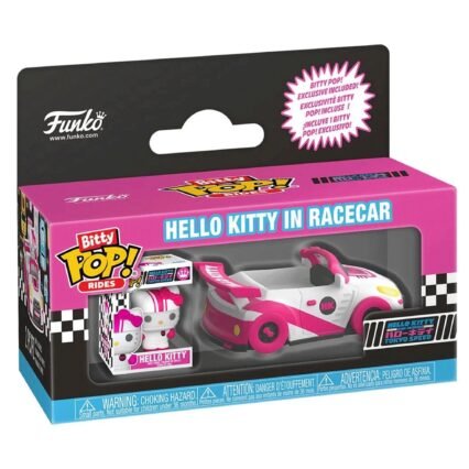 Bitty pop rides hello kitty in racecard - hello kitty