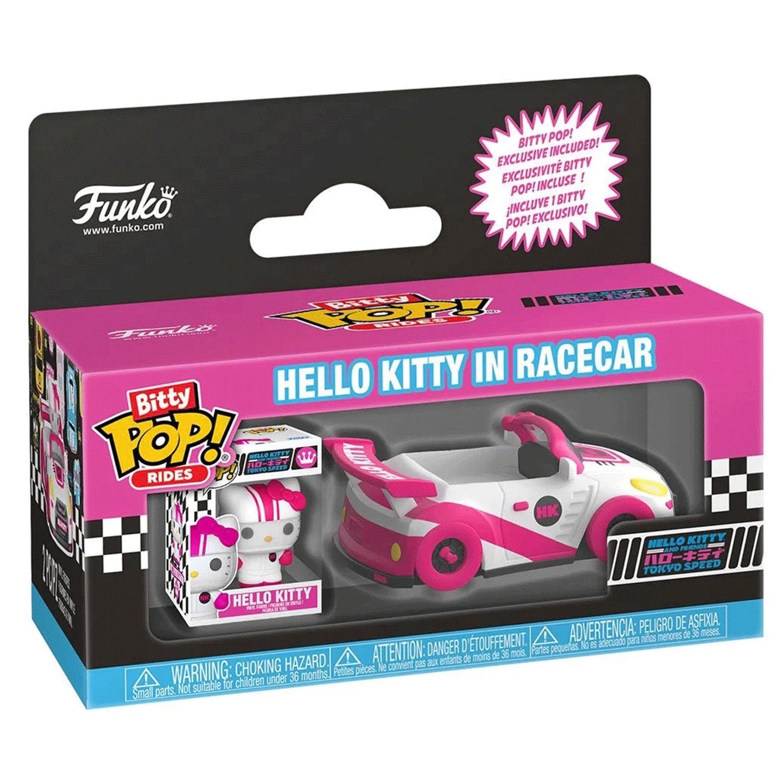 Bitty pop rides hello kitty in racecard - hello kitty