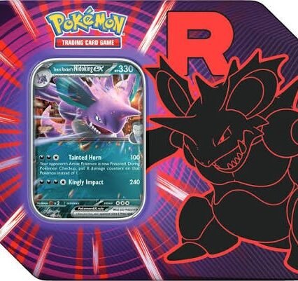 Pokémon TCG - Team Rocket’s Nidoking ex Tin
