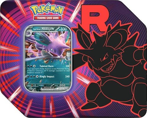 Pokémon TCG - Team Rocket’s Nidoking ex Tin